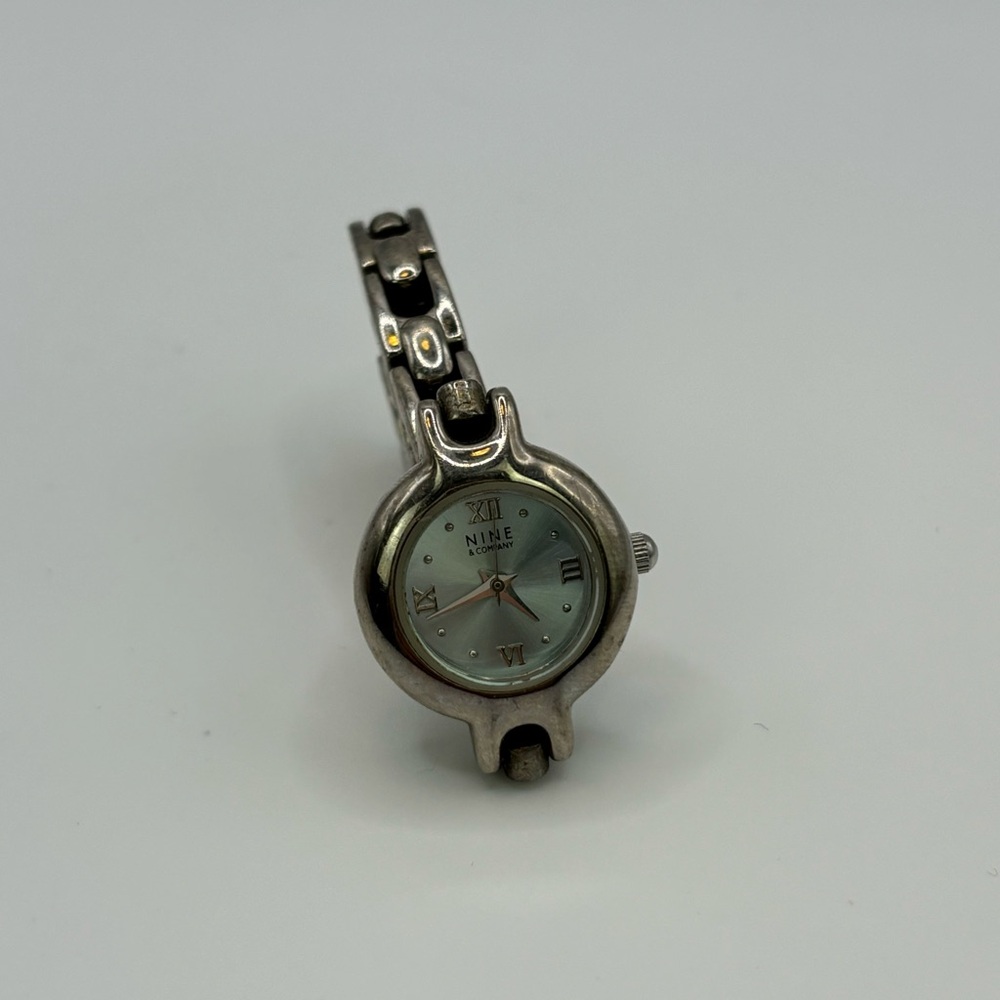 Nine & Company Women's Silver Toned Analog Watch Bracelet Band